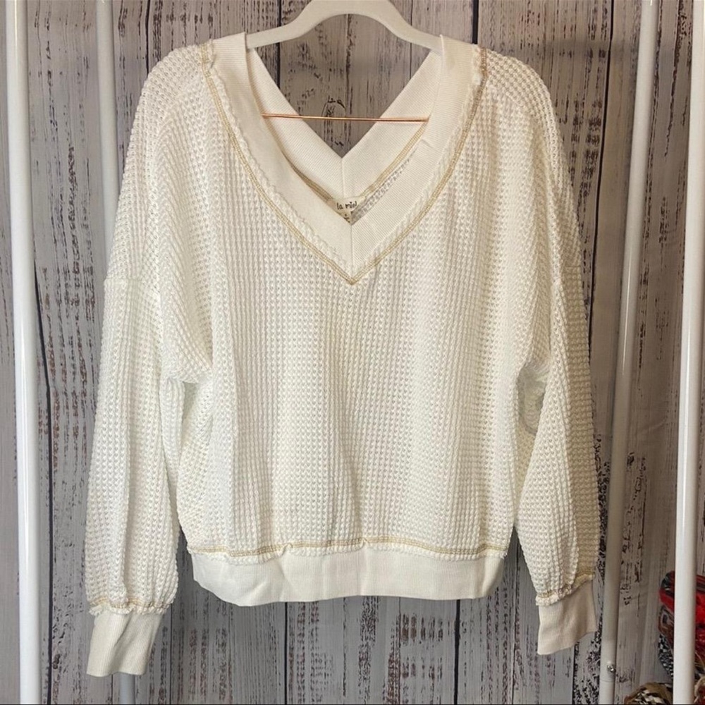NWT Holly Waffle Top